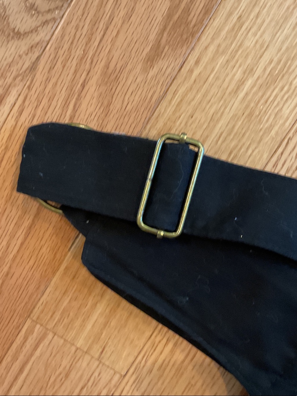 Renaissance Black Utility Hip Bag Studs Lace-Up Detail canvas - Picture 8 of 9